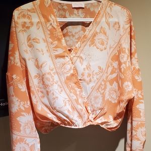 Pink Lily Floral Blouse